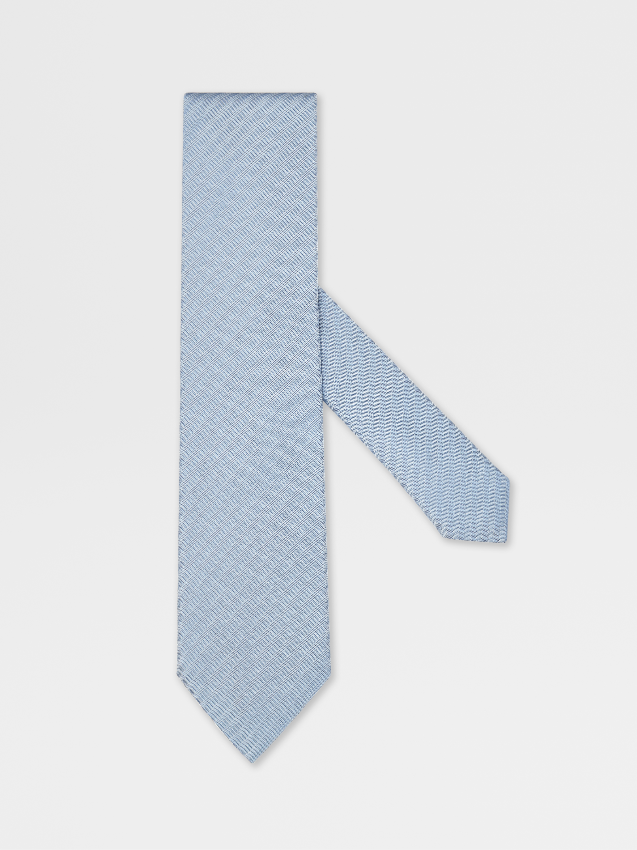 Corbata en Jacquard de Seda Color Azul Claro